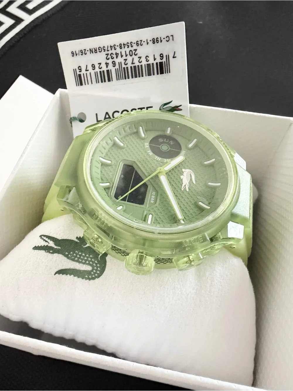 Brand new with tags Lacoste LC33 Unisex Analog & Digital Watch in Lime color